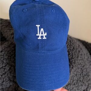 LA Blue Baseball Cap with White Logo